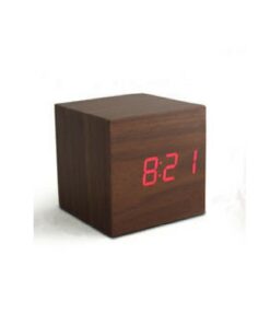 RELOJ DIGITAL CUBO MADERA (RE023)